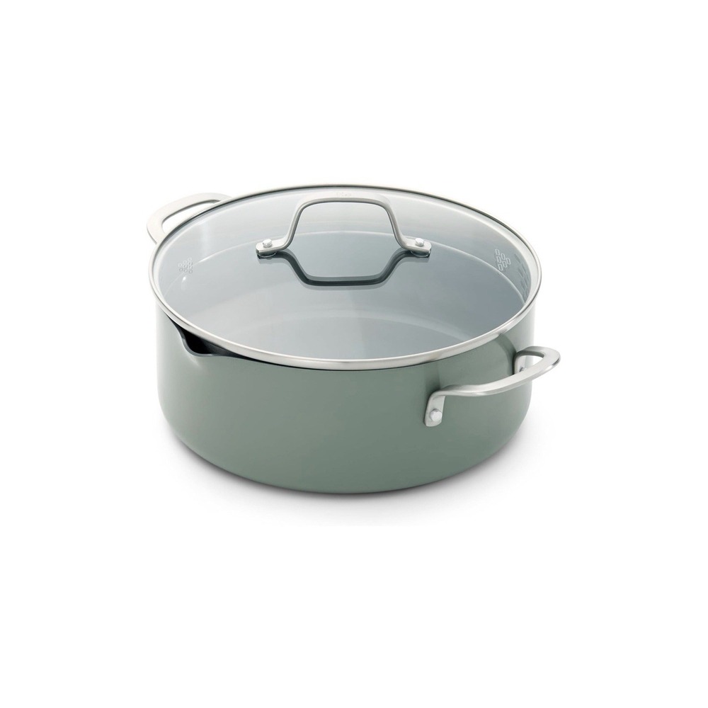 Calphalon Ceramic Nonstick 5-Qt. Dutch Oven with Lid, Silver Ash